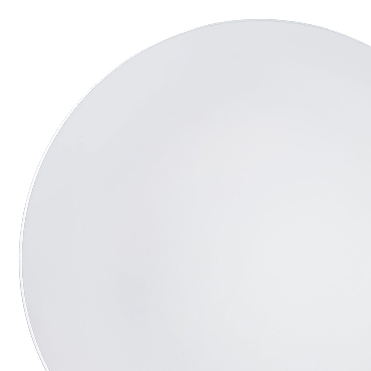 White with Silver Rim Organic Round Disposable Plastic Dinner Plates - 10.25" (120 Plates)